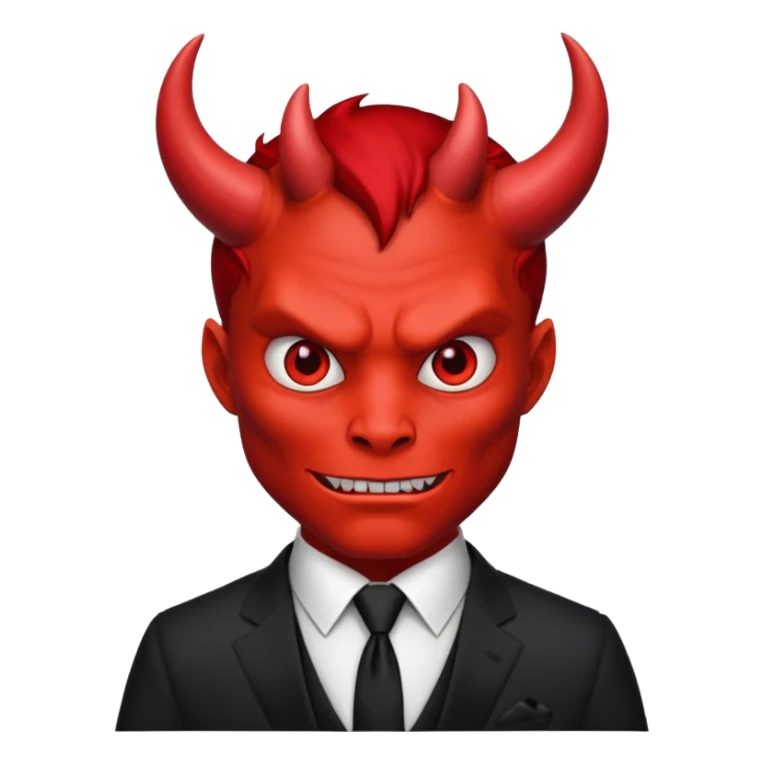 devil with tie sticker