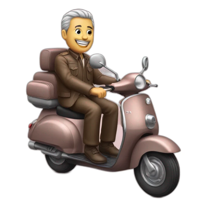 Grand homme mince sur un scooter sticker