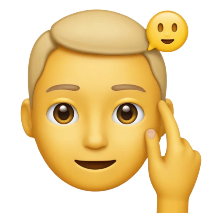 Animated emoji tapping the side of the head duh sticker