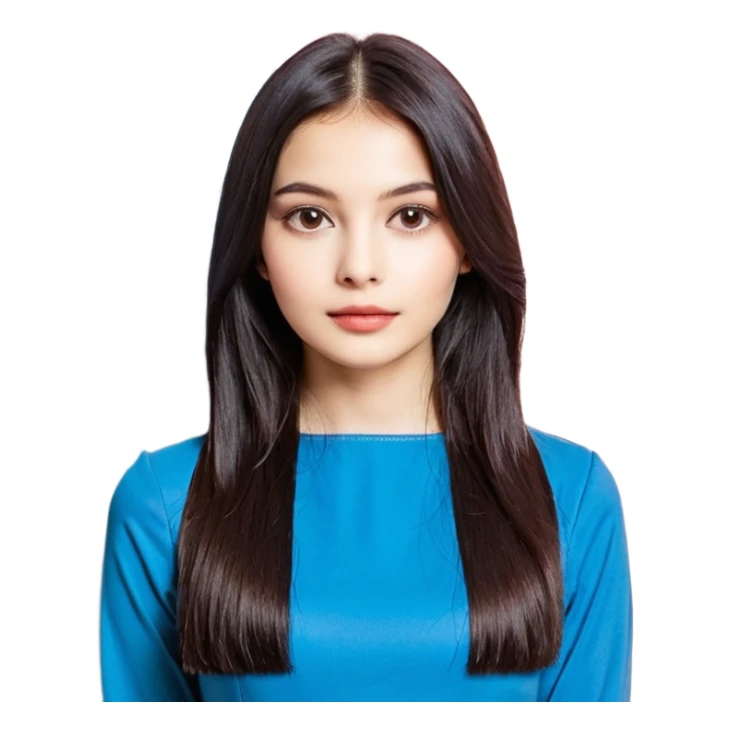 Девушка светло русые длинные волосы, голубые глаза, красивая в белом кружевном топике sticker