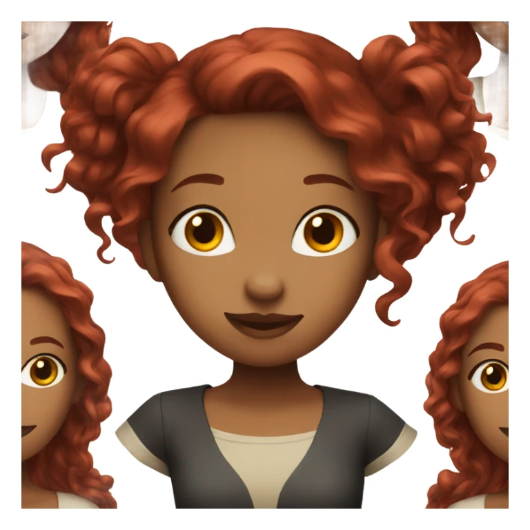 Girl with dark red hair  sticker