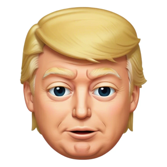 photorealistic Donald trump winks sticker
