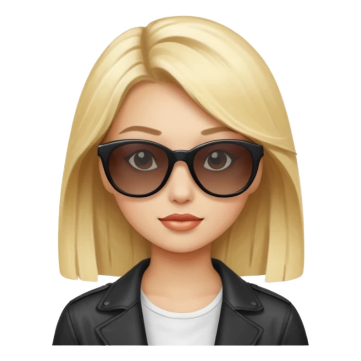 stylish blonde girl with sunglasses sticker