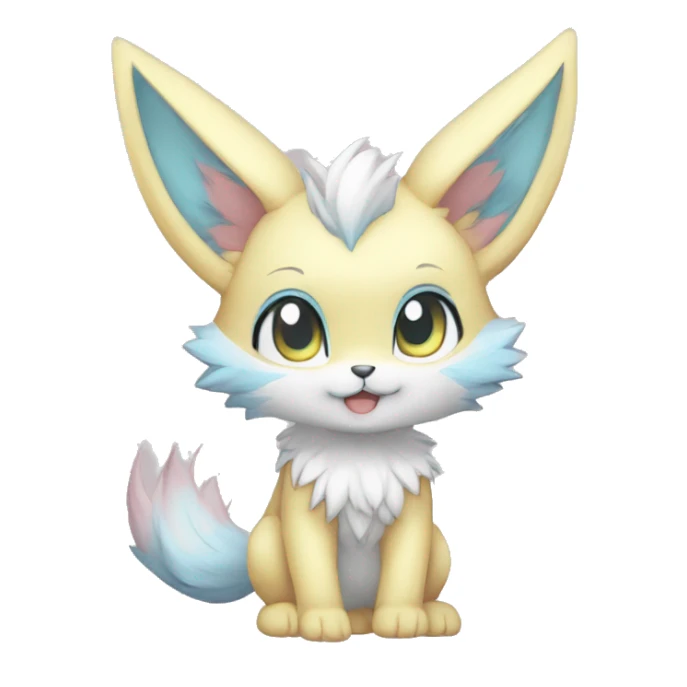 Anthro-Pastel-Fur-Sona-Chibi-Shiny-Fakémon full body sticker