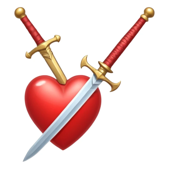 Gerçek kalbinin içinden geçen Kılıç sticker