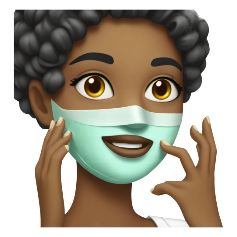 beautician doing a skin cleanse sticker