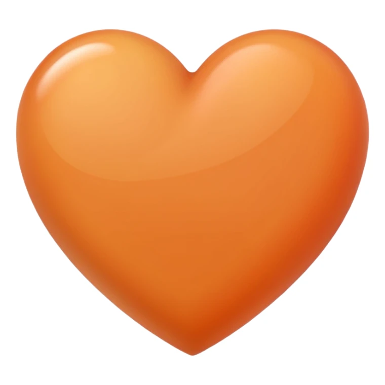 heart emoji of appricot color sticker