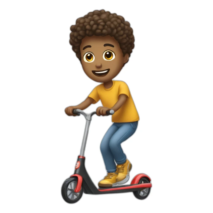 Un garçon qui fait un salto en trottinette sticker