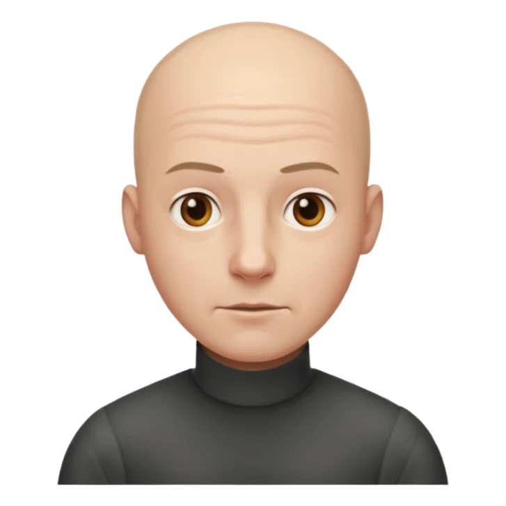 Une personne homme sans cheveux sticker