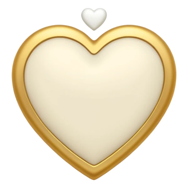 white heart with soft gold glow sticker