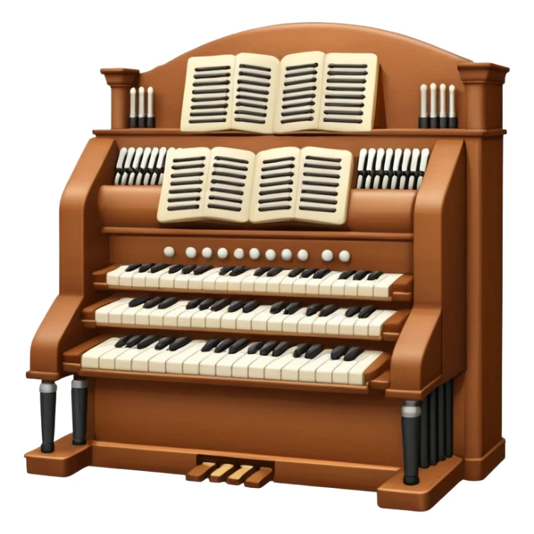 A Pipe Organ with 3 manuals, pedal, sticker