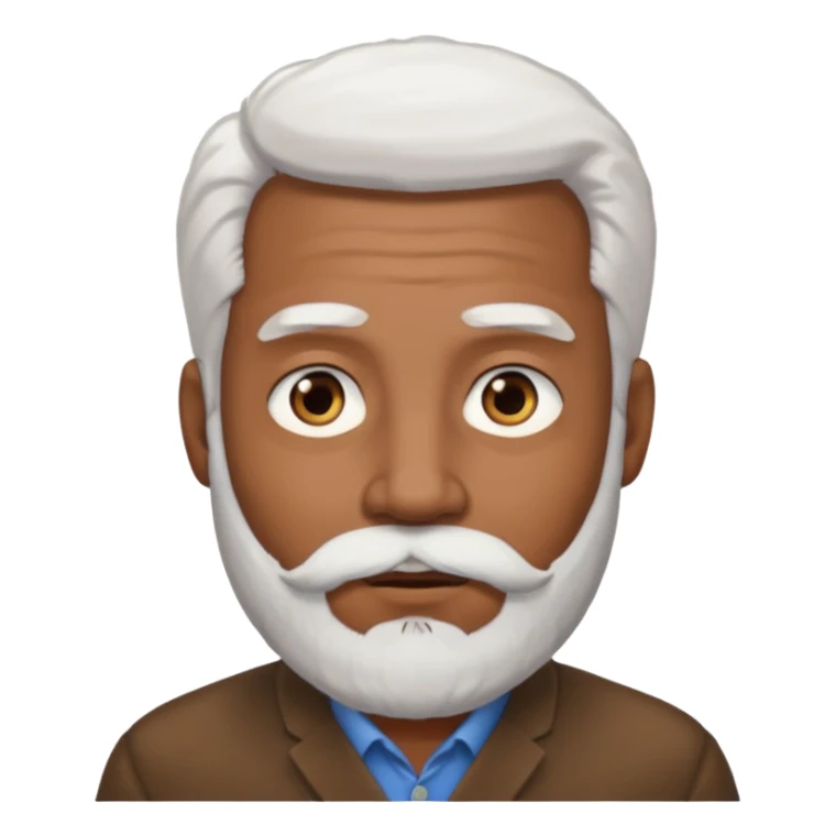 Hombre marrón con la pelada blanca y barba sticker