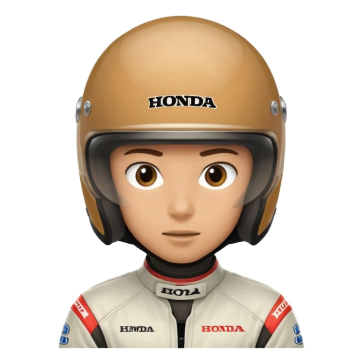 honda motorcycle racer with full face helmet sticker
