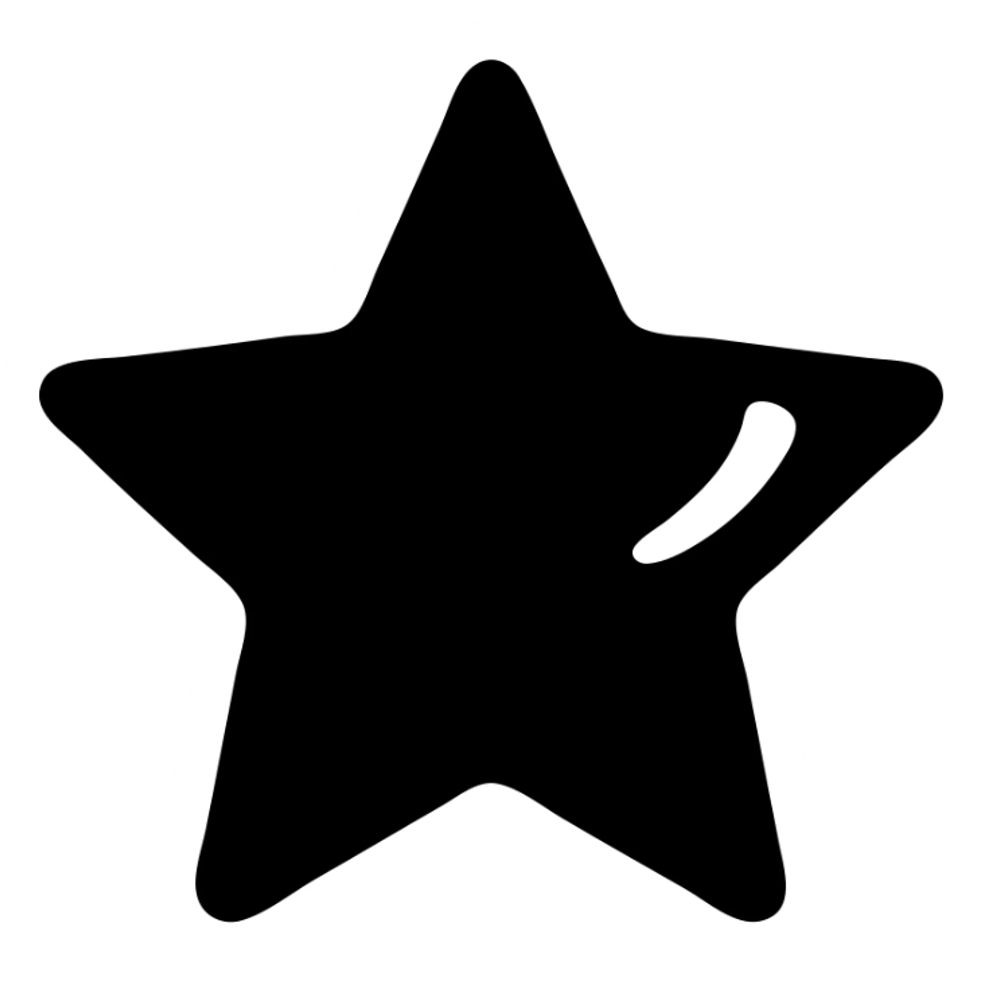 solid icon of a shiny silver star on a glossy black car surface, minimal subtle reflections, focus on mirror shine, elegant and minimal sticker