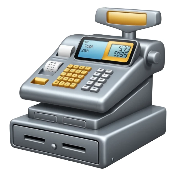 POV of a cash register sticker