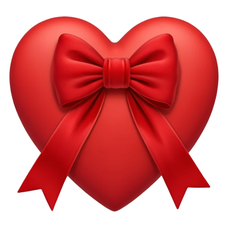 heart with a velvet bow sticker