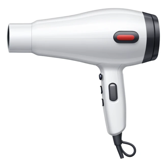 all white image hair dryer sticker