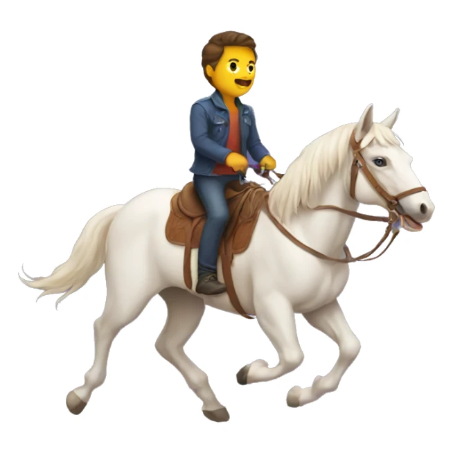 Dude riding a cat like a horse sticker