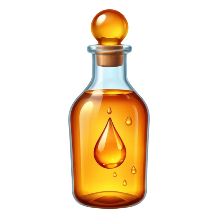 bottle of resin with a glowing drop sticker