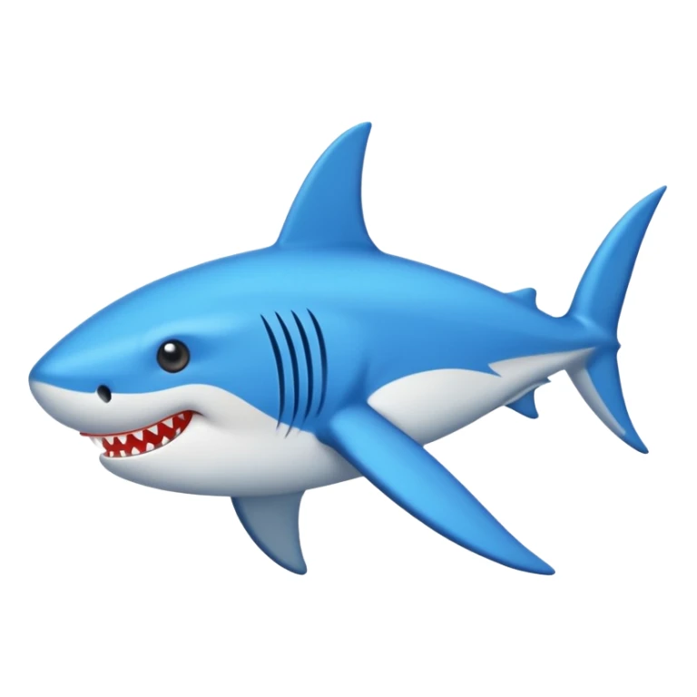 Un tiburón con tenis azules sticker