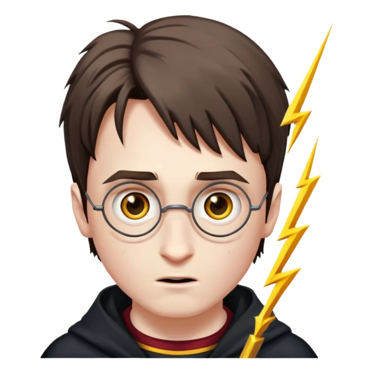 Harry Potter with a lightning scar in the middle of the forehead sticker