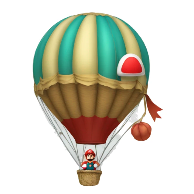  mario odysey hot air balloon sticker