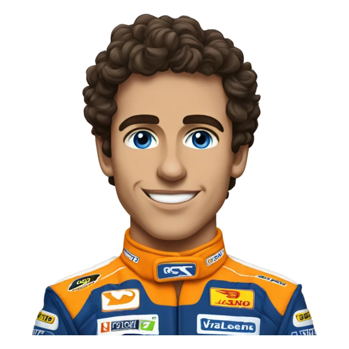 Lando norris mclaren with blue eyes sticker