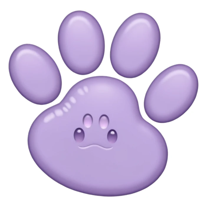 a pastel purple pawprint sticker
