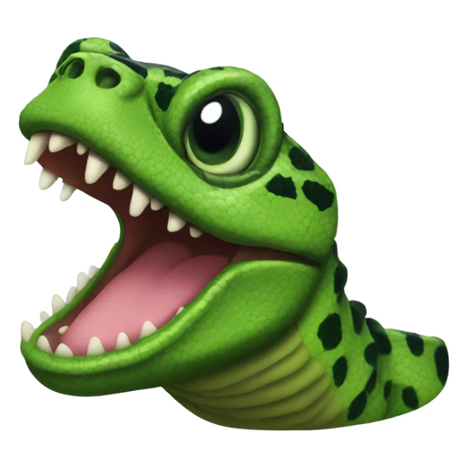 Green Gila Monster Head Big Chin sticker