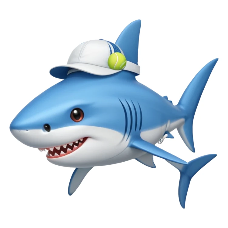 Blue shark with tennis sticker