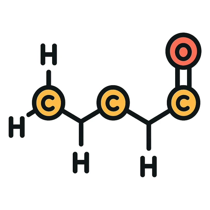 cis-3-hexenol molecule color outline icon, clear bonds and atoms, scientific style sticker
