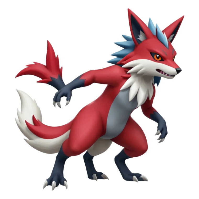Zoroark-Zangoose-Zeraora-Fakémon-hybrid-creature (full body)  sticker