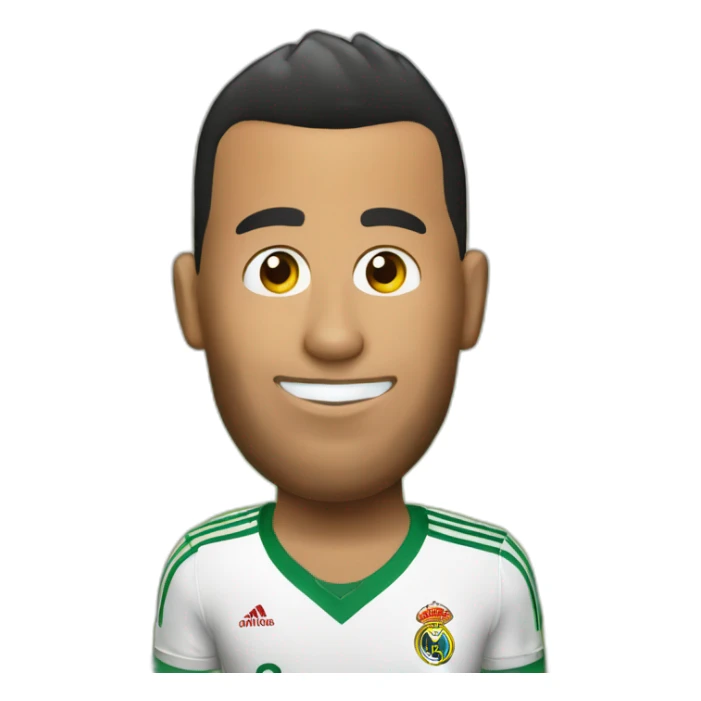 Homère bois une bière avec Ronaldo sticker