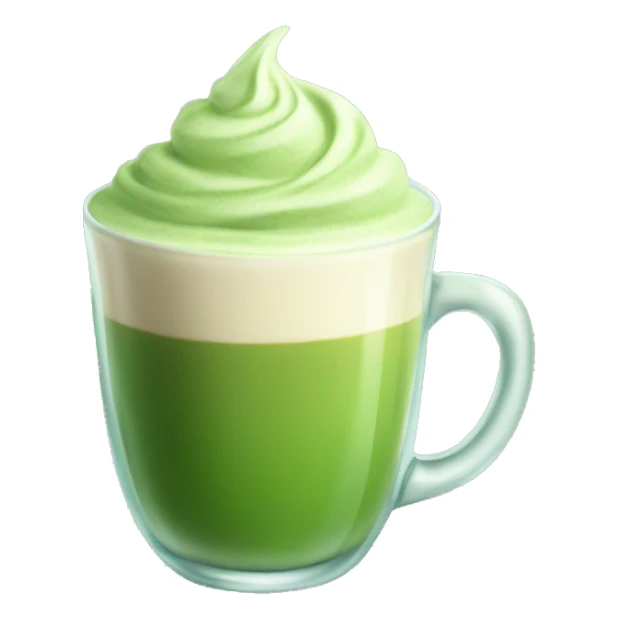 Glass of matcha latte sticker
