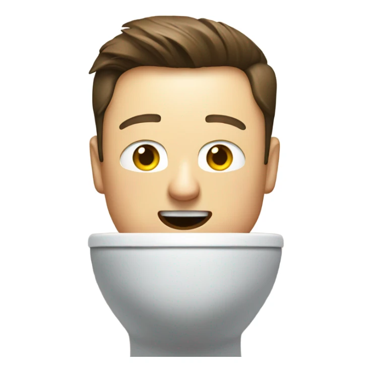 Elon musk on a toilet sticker