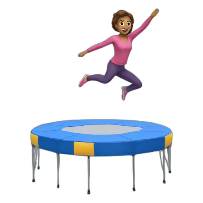 Trampolin Jumping Woman sticker