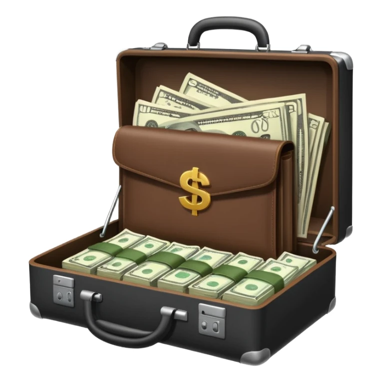 open wifi money filled briefcase sticker