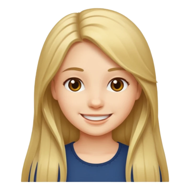 cut long hair girl sticker