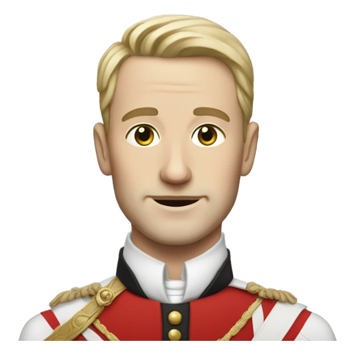 white skin man in British dress sticker