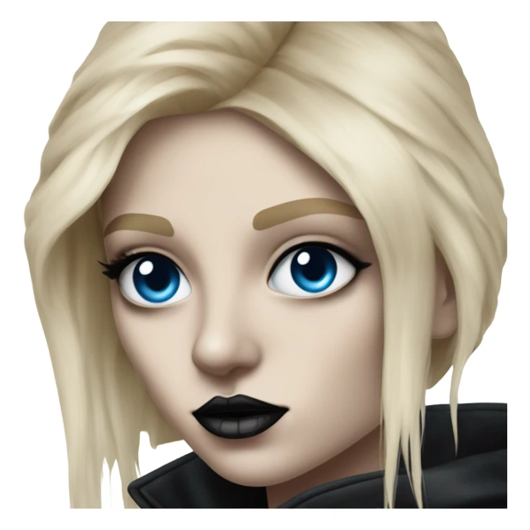 hyper realistic goth blonde blue eyes victoria secret model sticker