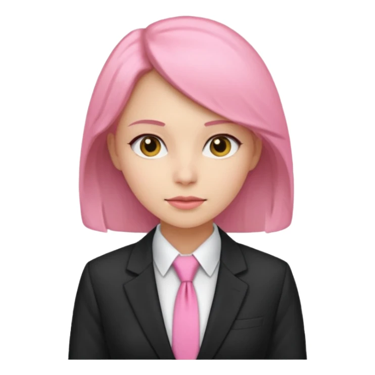 woman with pink tie and blazer sticker
