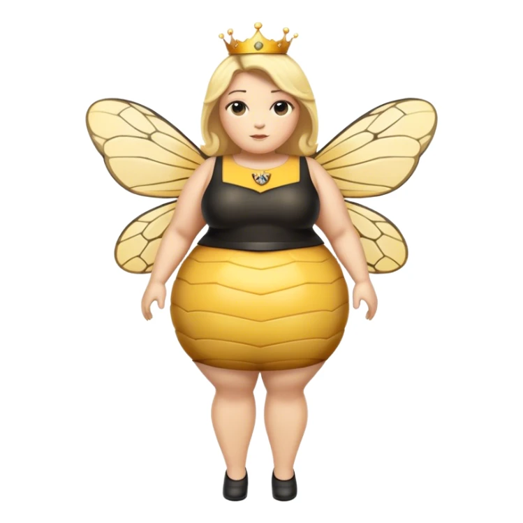 full body Plus size blonde lesbian queen bee sticker
