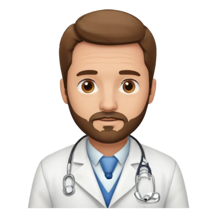 Male doctor little beard sticker