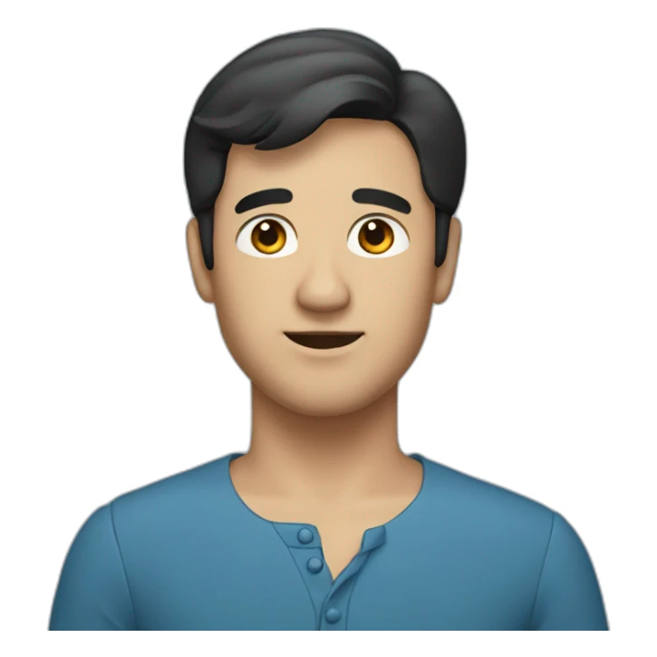 A man with short Black hair in a blue dress sticker