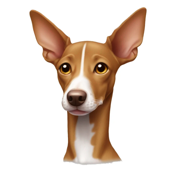 podenco cachorro marrón con una línea blanca en la cabeza  sticker