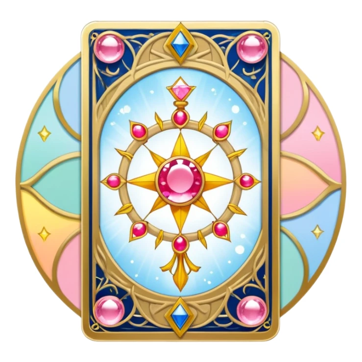 magical tarot-like card inspired by the Clow Cards from Cardcaptor Sakura sticker