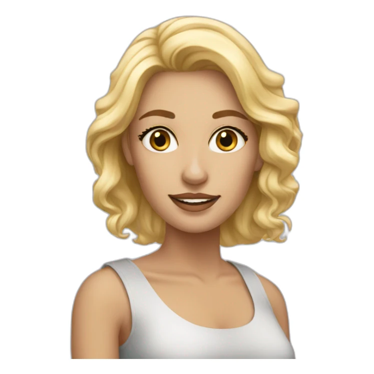very beautiful blonde woman sticker