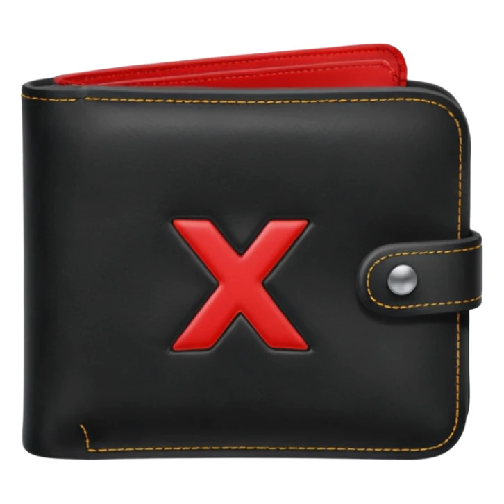 no money sign, empty wallet with a red X, no text sticker