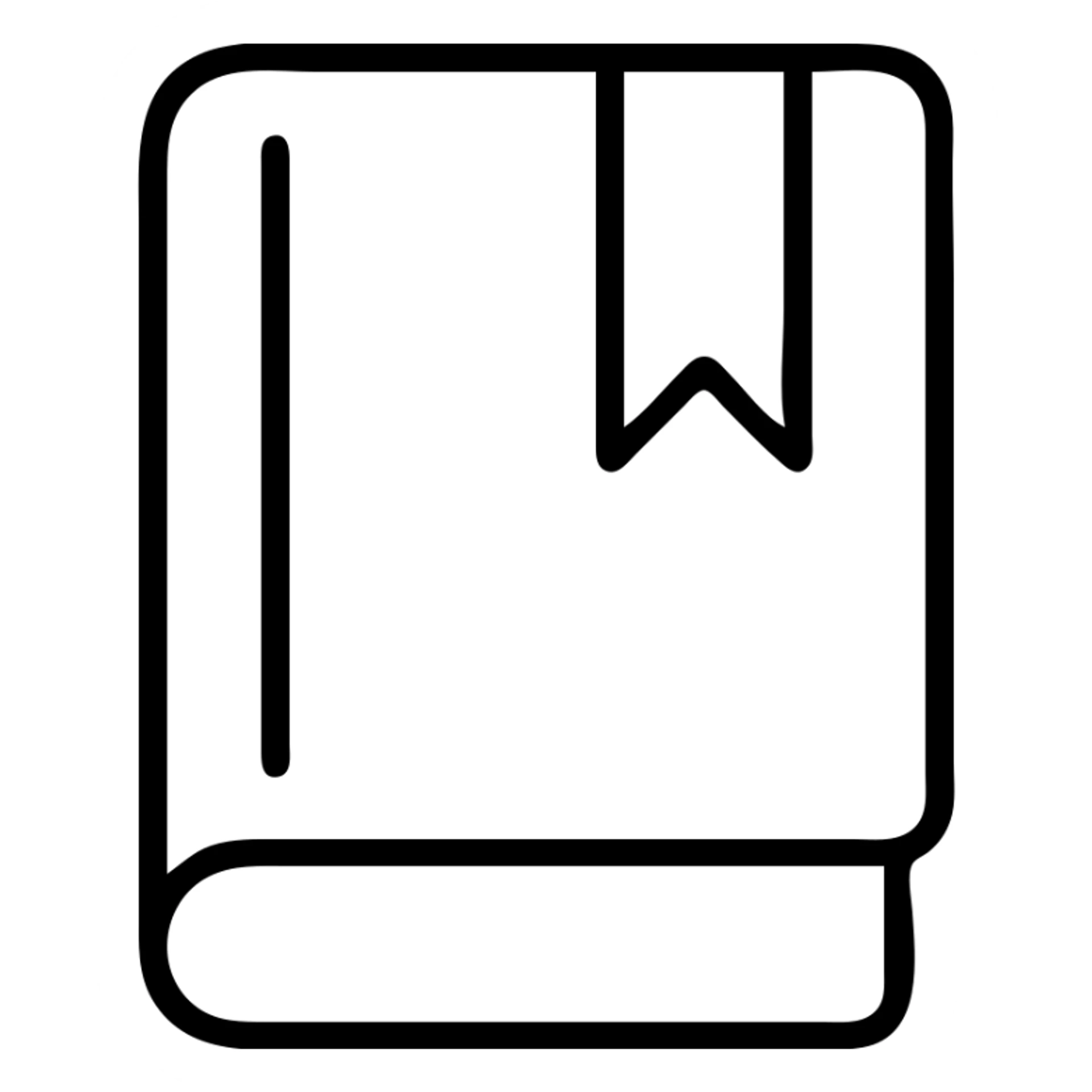 Book with bookmark outline sticker