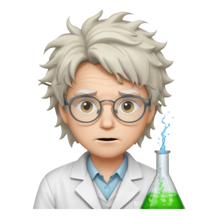 Un savant fou avec des lunettes sticker